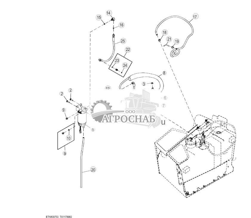 Топл. фильтр и трубопр. (Engine 4045TT096-RE545793) ( - 329327) - ST817681 182.jpg